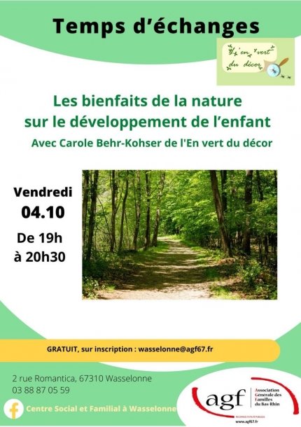 Temps d’échanges : Les bienfaits de la nature sur le développement de l’enfant