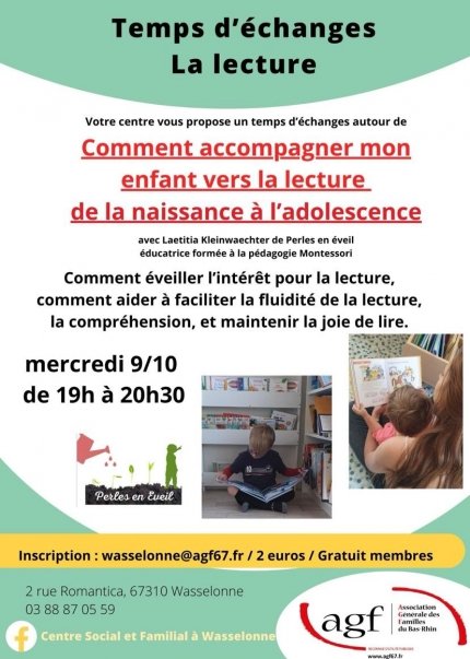 Temps d’échanges : Comment accompagner mon enfant vers la lecture de la naissance à l’adolescence