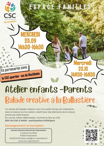 Atelier parents-enfants : Balade créative à la Ballastière