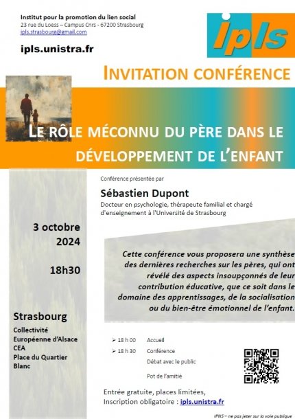 Conférence : Le rôle méconnu du père dans le développement de l’enfant