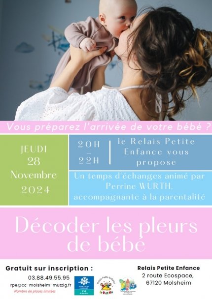 Conférence : Décoder les pleurs de bébé