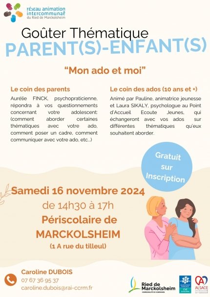 Goûter thématique parent(s)-enfant(s) : Mon ado et moi