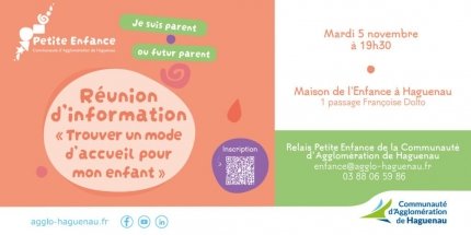 Réunion d’information : Trouver un mode d’accueil pour mon enfant