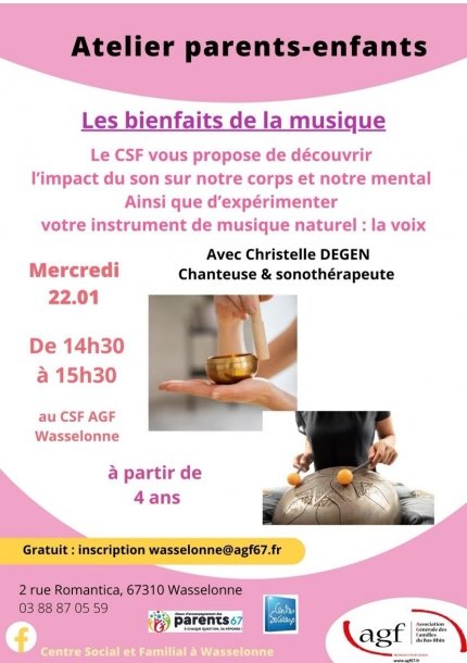 Atelier parents-enfants : Les bienfaits de la musique