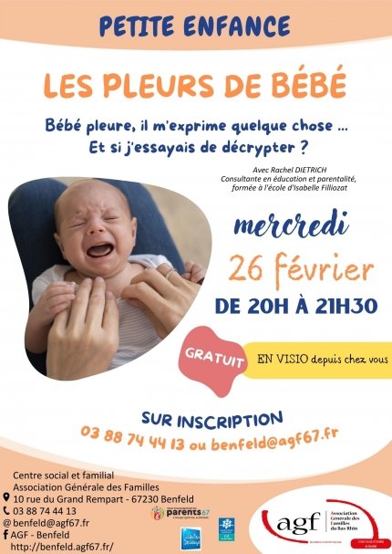 Café parents en visio : Décrypter les pleurs de bébé